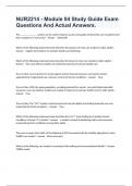NUR2214 - Module 04 Study Guide Exam Questions And Actual Answers&period;