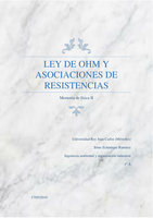 MEMORIA: LEY DE OHM-FÍSICA II