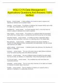 WGU C170 Data Management &ndash; Applications Questions And Answers 100&percnt; Verified&period;