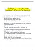 HESI LEVEL 1 PRACTICE EXAM Questions And Answers Well Illustrated&period;