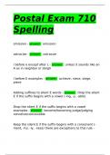 Postal Exam 710 Spelling