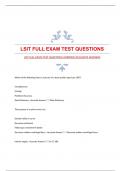 LSIT FULL EXAM TEST QUESTIONS&vert;VERIFIED&vert;ACCURATE ANSWER