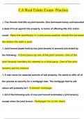 CA Real Estate Exam Practice Questions and Answers &lpar;2024 &sol; 2025&rpar; &lpar;Verified Answers&rpar;
