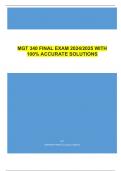 MGT 340 FINAL EXAM 2024&sol;2025 WITH 100&percnt; ACCURATE SOLUTIONS