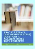 PSYC 175 EXAM 3 QUIZ REVIEW &lpar;LATEST&rpar; QUESTIONS & ANSWERS RATED 100&percnt; CORRECT&excl;&excl;