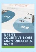 NREMT COGNITIVE EXAM CRAM QUIZZES & ANS&excl;&excl;