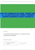 NUR 2407 PHARMACOLOGY EXAM 1 NEWEST 2024 ALL 100 QUESTIONS AND CORRECT ANSWERS &lpar;VERIFIED ANSWERS&rpar; &vert;ALREADY GRADED A&plus;