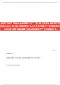 NUR 2407 PHARMACOLOGY FINAL EXAM NEWEST 2024 ALL 65 QUESTIONS AND CORRECT ANSWERS &lpar;VERIFIED ANSWERS&rpar; &vert;ALREADY GRADED A&plus;