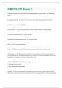 BSU FIN 101 Exam 1 Questions And Answers Already Graded A&plus;