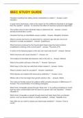 IBEC STUDY GUIDE QUESTIONS AND ANSWERS