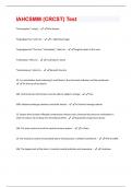 IAHCSMM &lpar;CRCST&rpar; Test Updated 2024&sol;2025 Actual Questions and answers with complete solutions