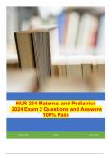 NUR 254 Maternal and Pediatrics  2024 Exam 2 Questions and Answers 100&percnt; Pass
