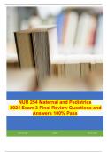 NUR 254 Maternal and Pediatrics  2024 Exam 3 Final Review Questions and Answers 100&percnt; Pass