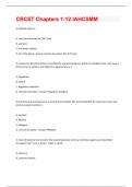 CRCST Chapters 1-12 IAHCSMM Questions and Answers Solved 100&percnt;