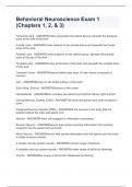 Behavioral Neuroscience Exam 1 &lpar;Chapters 1&comma; 2&comma; & 3&rpar;&period;All the answers correct
