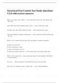 Structural Pest Control Test Study Questions V2&period;0 with correct answers