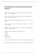 Structural Pest Control exam with correct answers