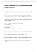 General Structural Pest Control exam with correct answers&period;