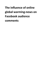 MJC 2 - Paper Journalism Studies - Influence of online global warming news on Facebook audience comments