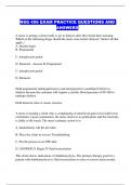 NSG 456 EXAM PRACTICE QUESTIONS AND ANSWERS
