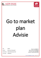 Go to Market plan Advisie