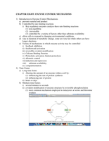 McMurry's Organic Chemistry CHAPTER EIGHT: ENZYME CONTROL MECHANISMS
