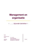 Moduleopdracht Management en organisatie - cijfer 8,5