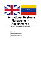 Doing Business Overseas- A comparison between UK and Venezuela