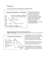 Monopoly and Perfect Competition Notes and Graphs Study Guide