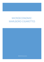 Microeconomics Assignment  - Marlboro Cigarettes Case Study 