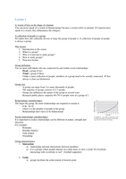 Groupdynamics lectures &plus; extra