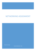 Networking Assignment-Pearson BTEC Level 5 Higher National Diploma in Computing and Software Development (Edexcel HND)