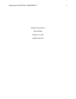 BUS-FP3062 Financial Assessment 4 
