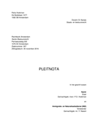 Pleitnota Staats- en Bestuursrecht &lpar;8 gehaald&rpar;