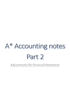 IGCSE/ O-LEVEL A* Accounting Notes (Part 2)