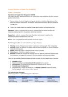 Summary Operations & Supply Chain Management