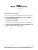 Finance 3000 Manual Chapter 15
