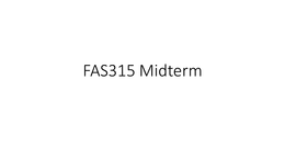 FAS335 Midterm