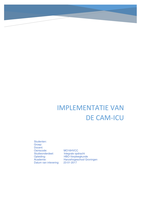 Implementatieplan van de CAM-ICU (deliriumscreeningsmethode)