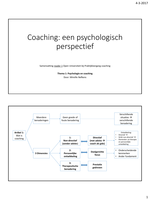 Coaching: een psychologisch perspectief reader 1 en 2 (thema 1 t/m 4), complete schematische samenvatting