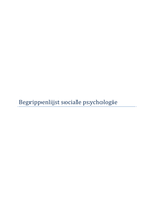 Begrippenlijst sociale psychologie II