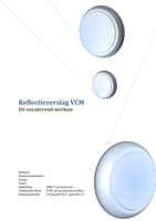 reflectie VCM de-escalerend werken 