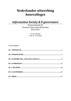 Colleges en boeksamenvatting Information Society & E-governance