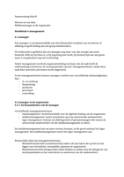 Hoofdstuk 6 organisatie en management