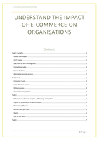 Unit 08: e-commerce: The potential risks and Impacts of e-commerce on Organisations P2, P3, M1, D1 