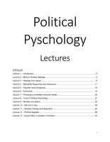 Political Psychology Lectures