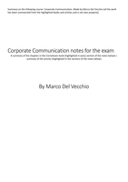 Corporate Communication final exam notes 
