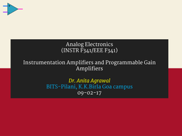 Instrumentation Amplifier and Programmable Gain