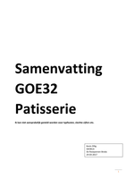 Samenvatting GOE32 Patisserie module