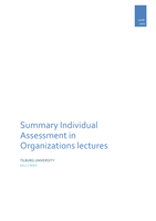 Lectures Individual Assessment in Organizations